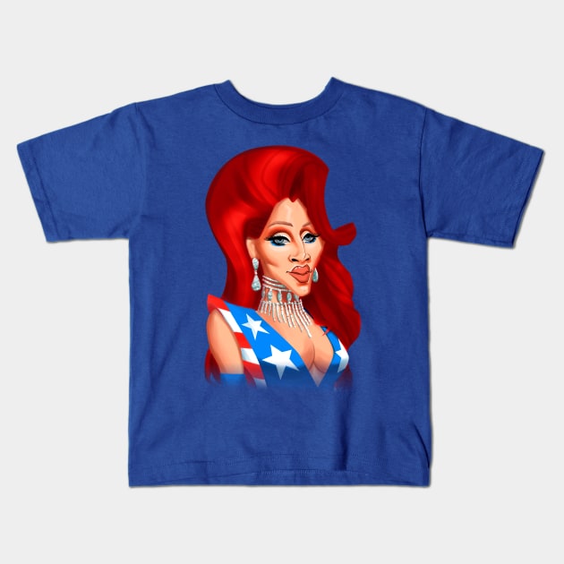 Drag race season12 ruamerica Kids T-Shirt by Amelia Emmie